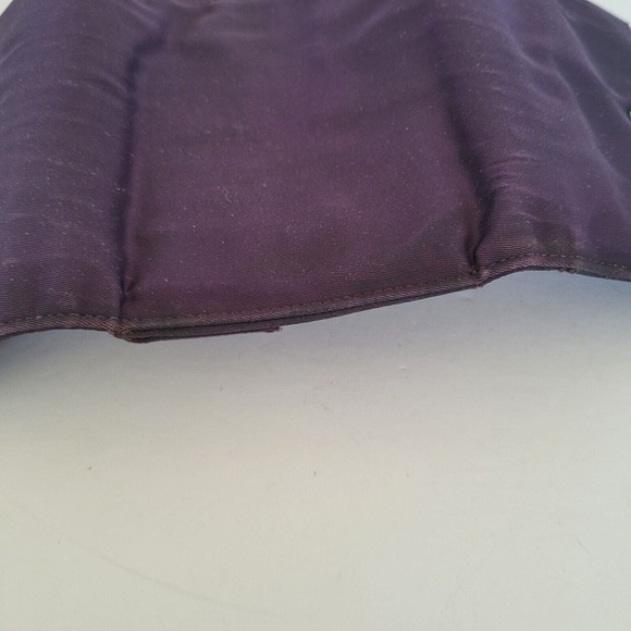 PRADA Vintage Tessuto Chic Purple Nylon Logo Wallet Medium Trifold Card Bill - Picture 10 of 12
